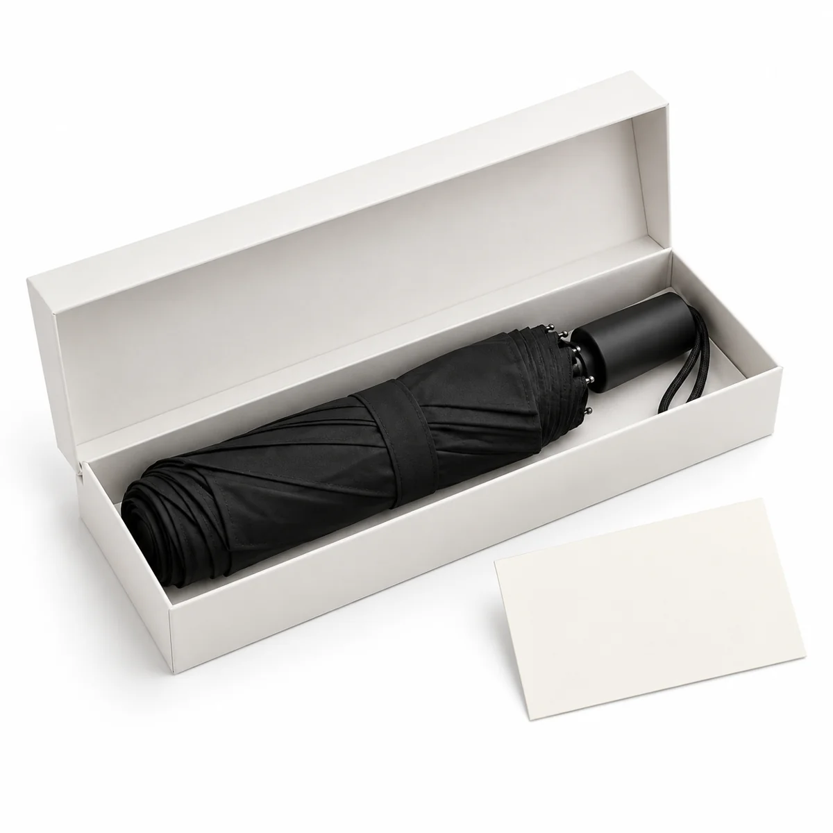 Umbrella packaging concept with protective sleeve and gift box